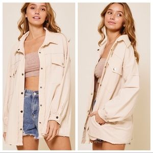 Fabulous French Terry Snap Button Shacket/Jacket
